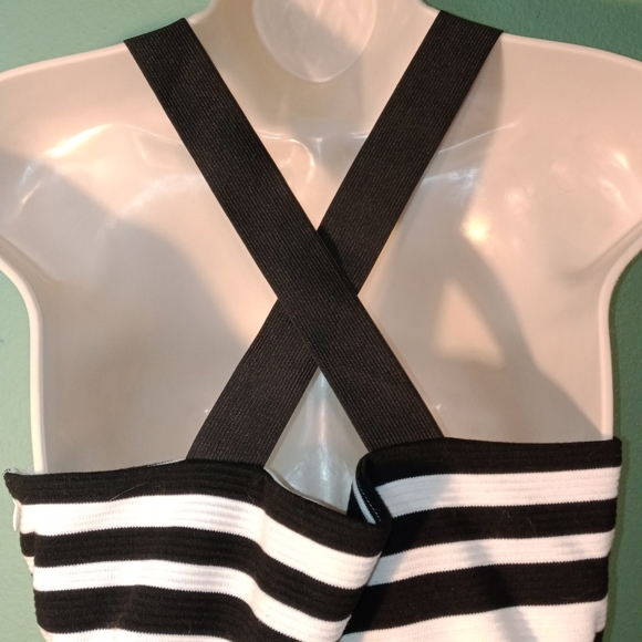 Short Striped Skater Dress - Picture 6 of 8